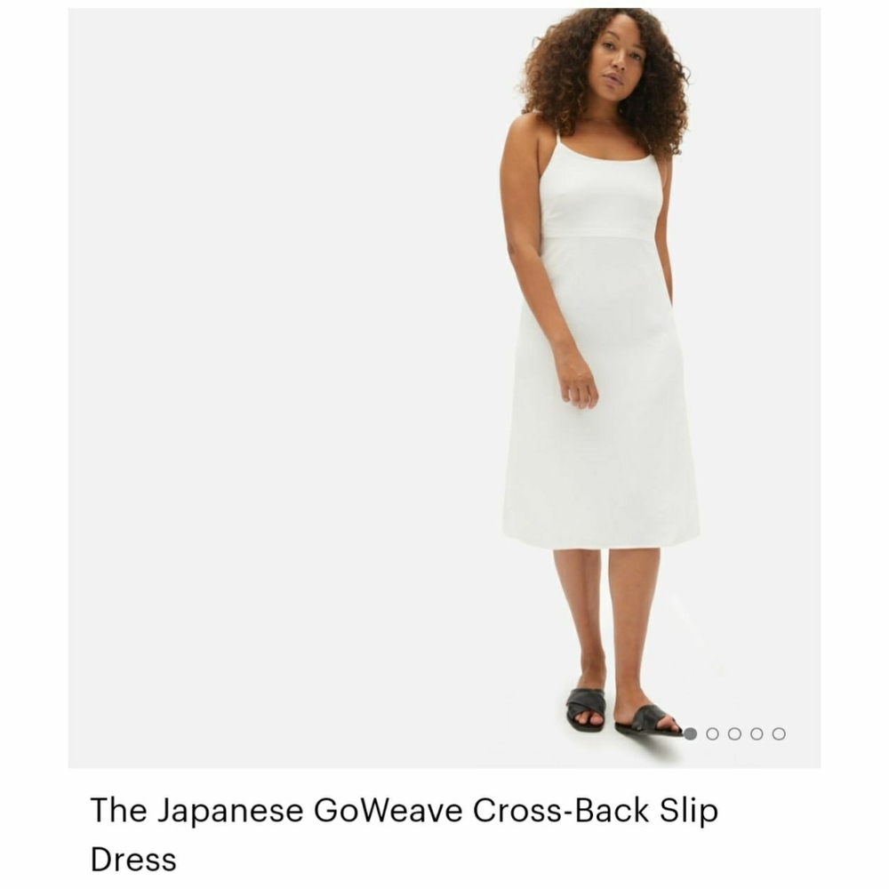 Japanese Goweave Cross-Back slip dress